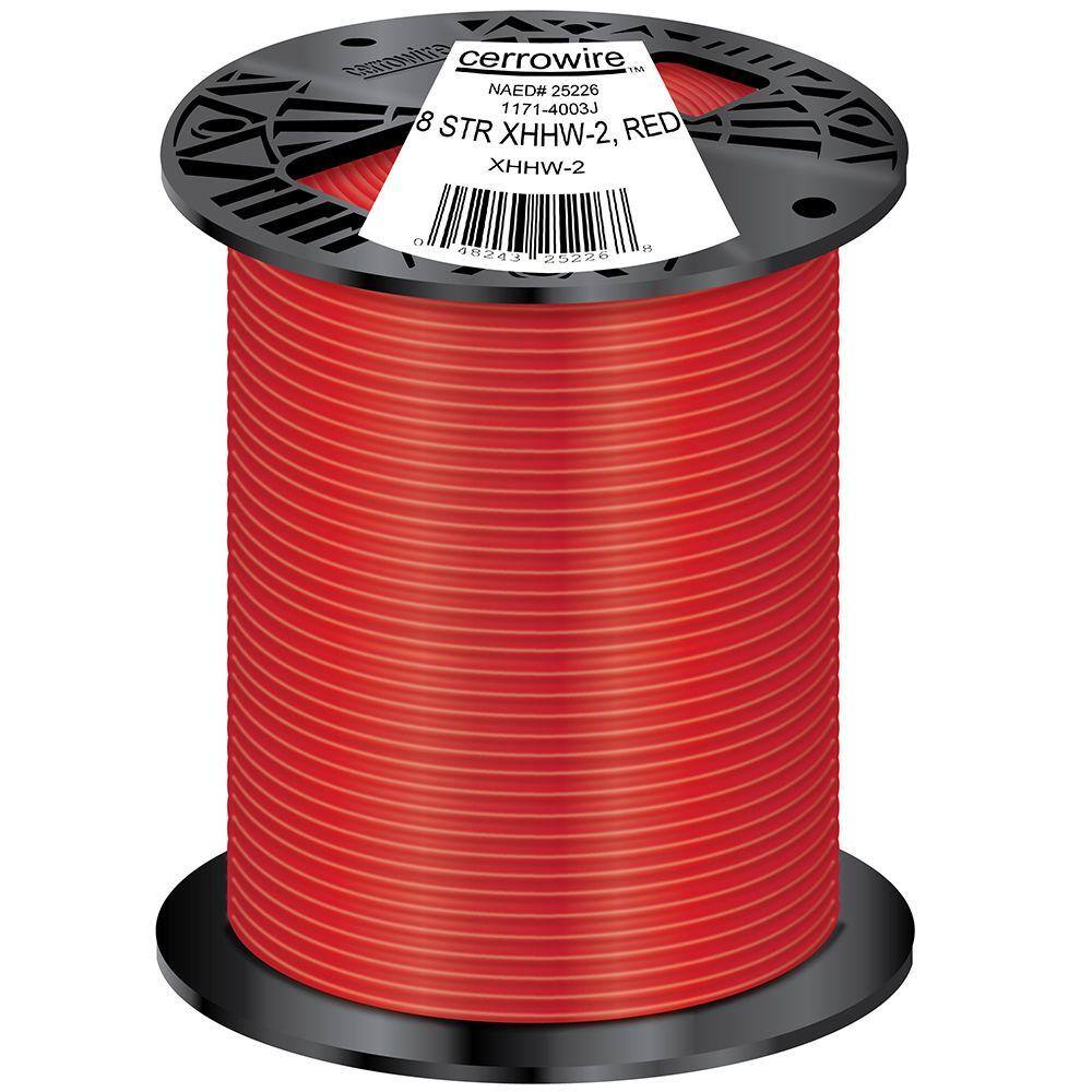 Cerrowire 500 ft. 8 Gauge Red Stranded Copper XHHW-2 Wire 1171-4003J