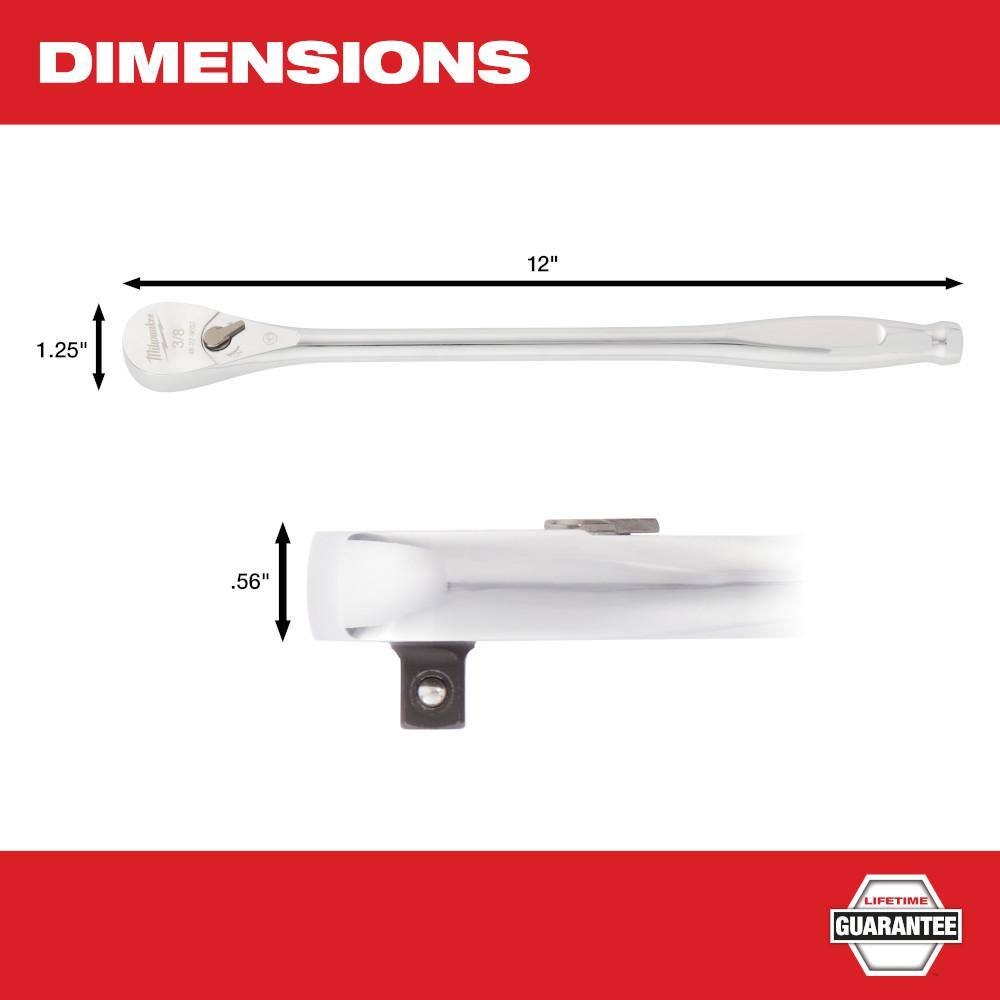 MW 38 in. Drive Metric Ratchet and Socket Mechanics Tool Set with 38 in. Drive 12 in. Extended Ratchet (33-Piece) 48-22-9508-48-22-9037