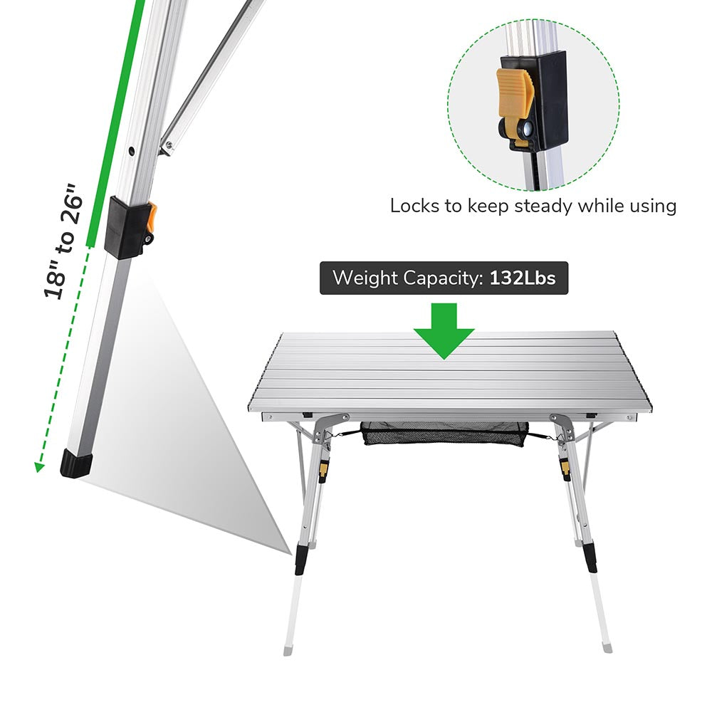 Yescom Picnic Folding Table Roll Up Camping Table 35