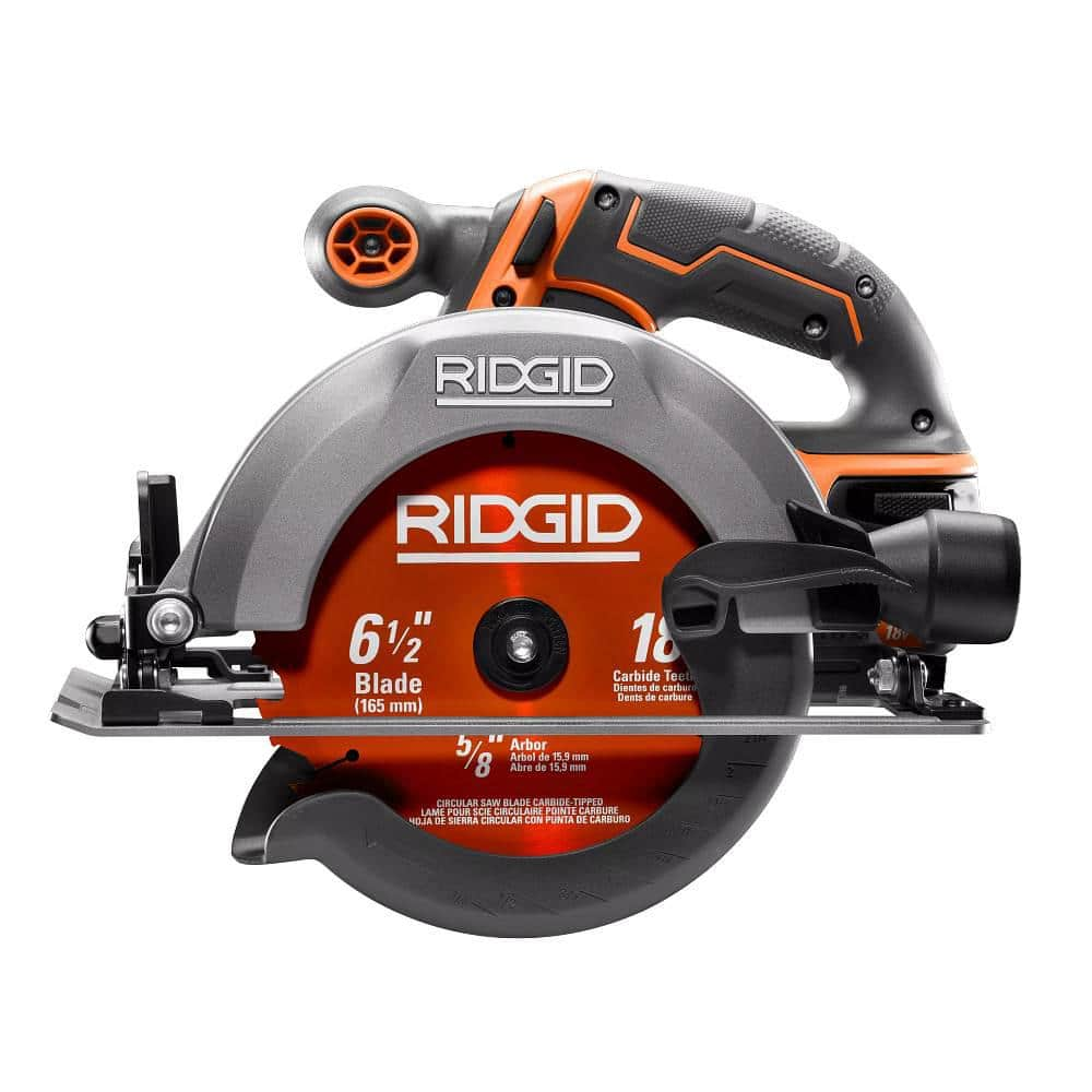 RIDGID 18V Cordless 1/2 in. Drill/Driver and 6-1/2 in. Circular Saw Combo Kit with 2.0 Ah and 4.0 Ah Battery, Charger, and Bag R9207