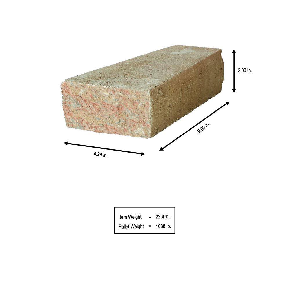 Pavestone RockWall 2 in. x 4.25 in. x 9 in. Palomino Concrete Wall Cap (320 Pcs.  89 sq. ft.  Pallet) 79981