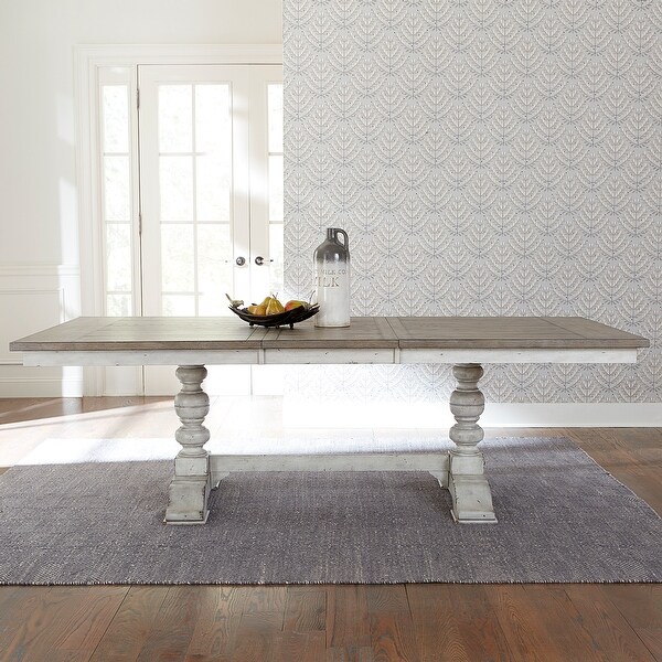 Whitney Antique Linen Trestle Table Set