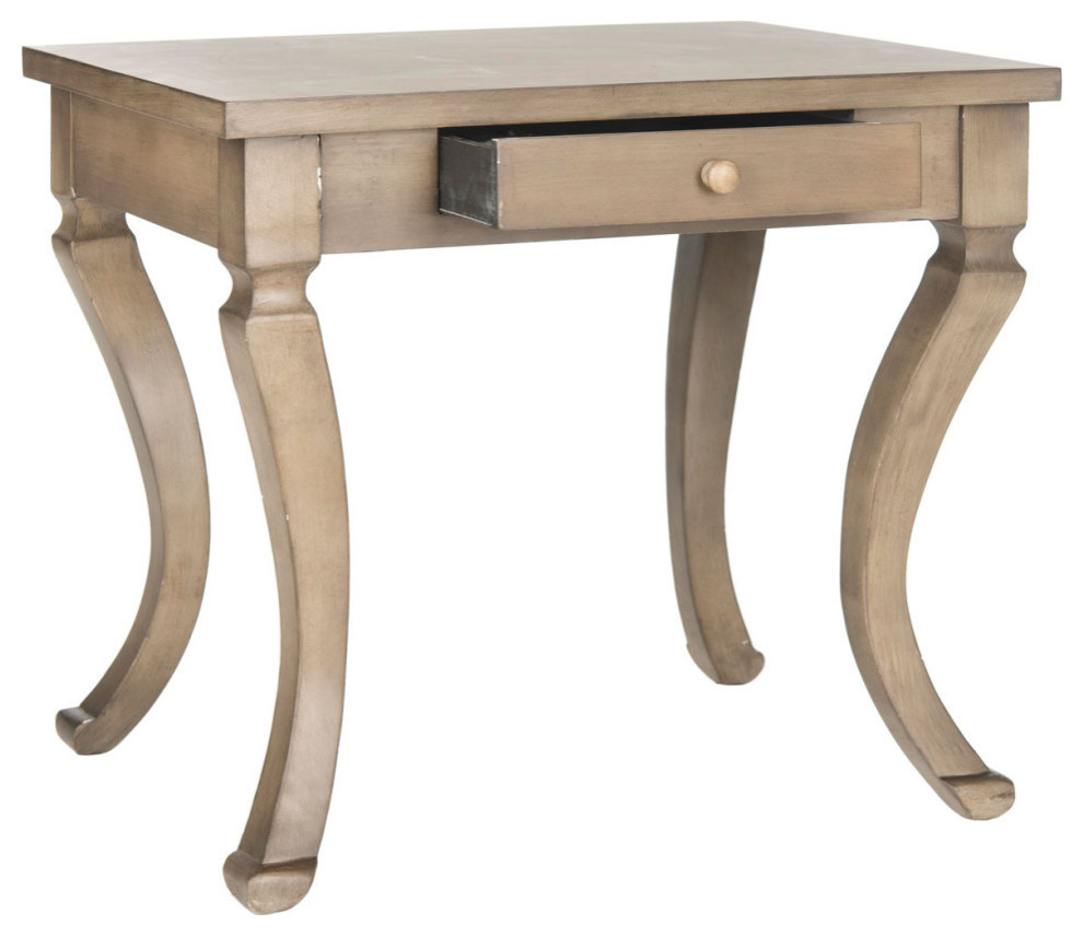 Wrigley One Drawer Storage Side Table Saddle Brown   Modern   Side Tables And End Tables   by Virgil Stanis Design  Houzz