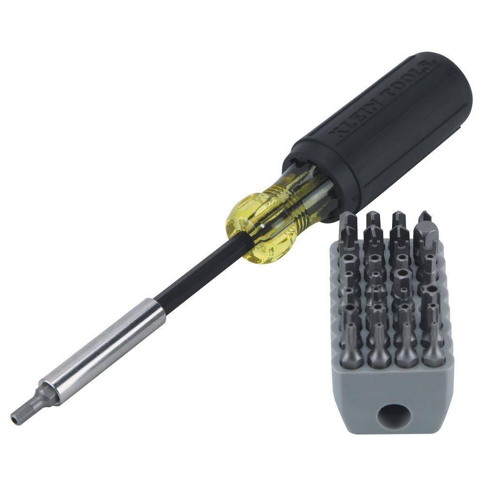 Klein Tools Magnetic Screwdriver with 32 Tamperproof Bits 32510