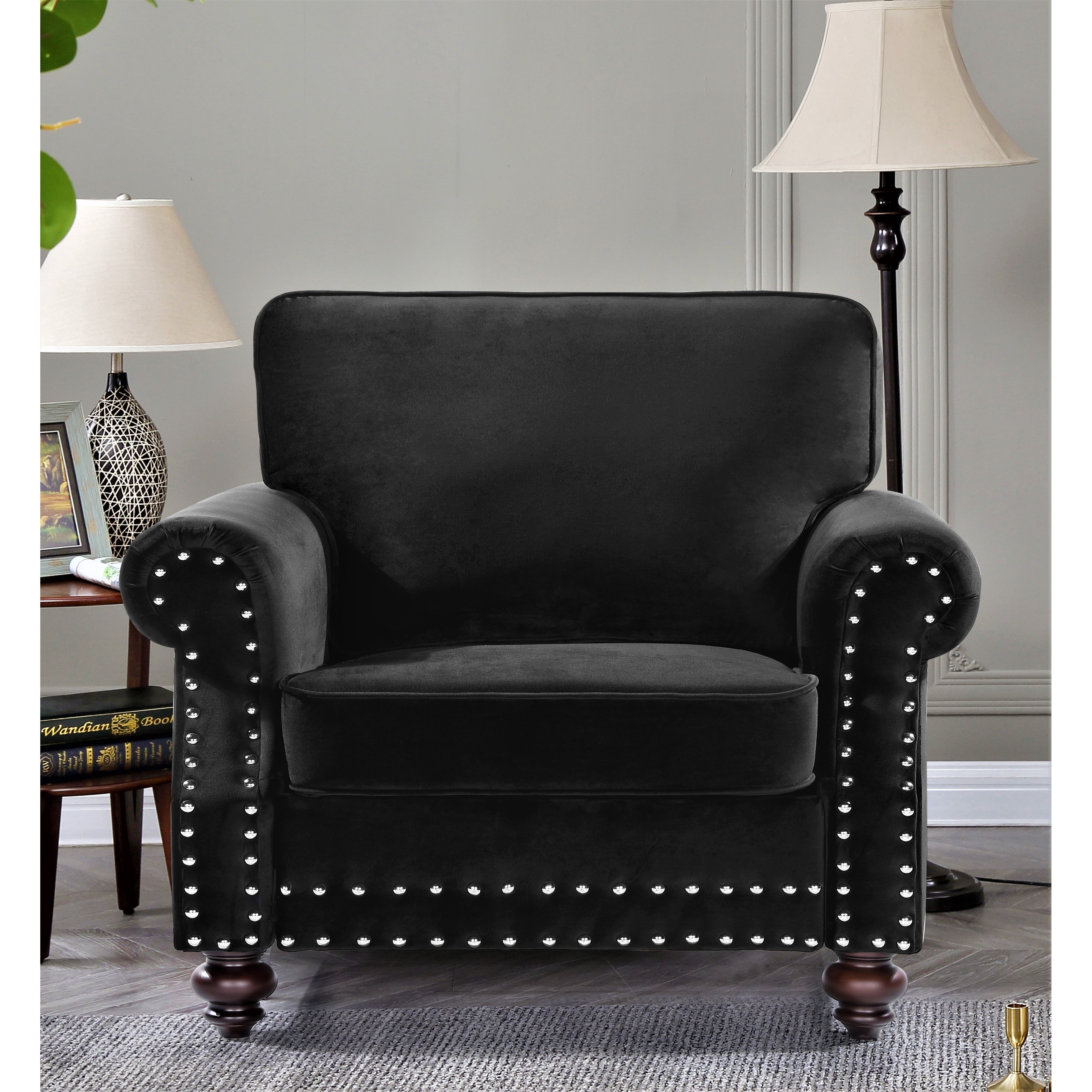 Ramos Nailhead Velvet Chair