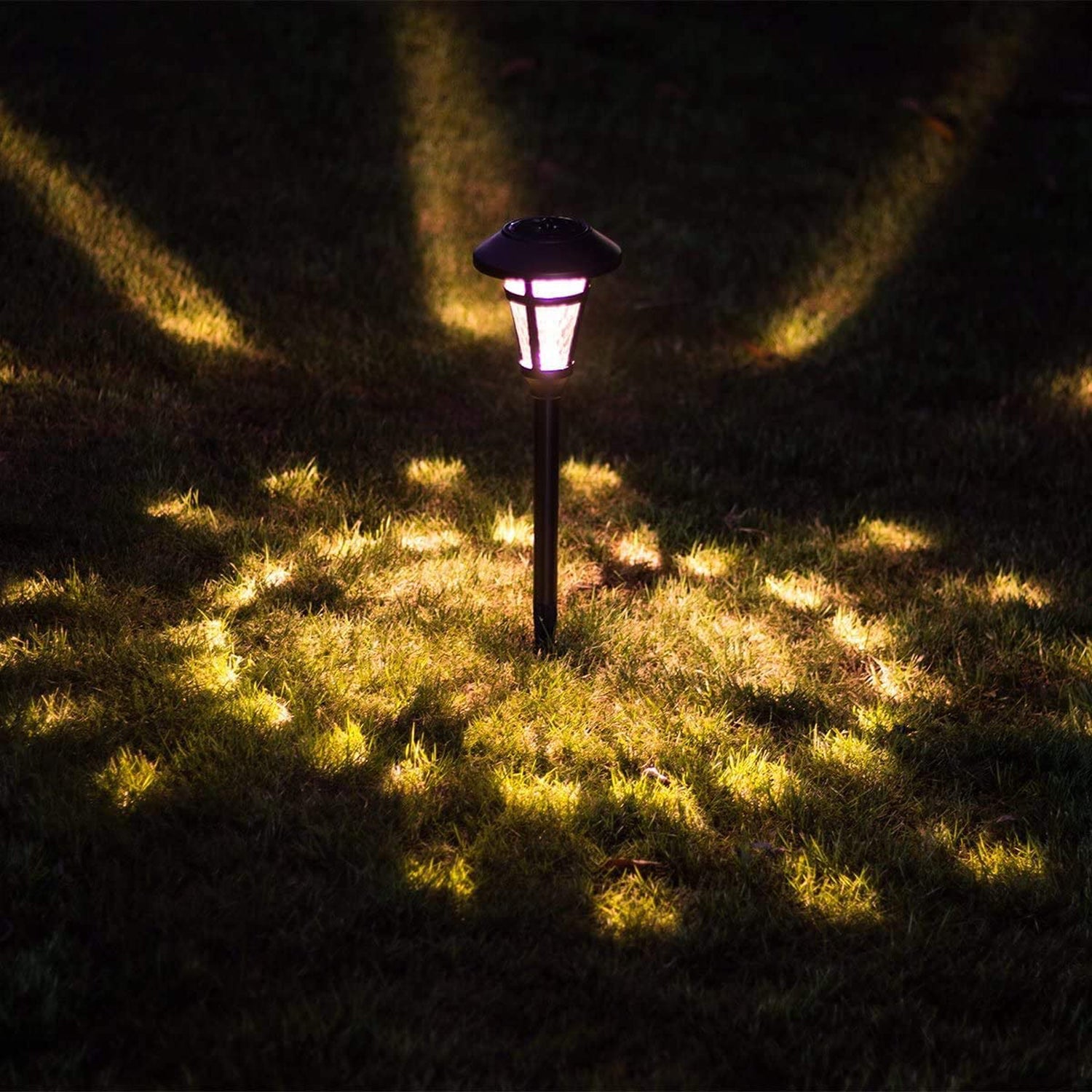 GIGALUMI Solar Pathway Lights Outdoor， 6 Pack Super Bright High Lumen Solar Powered LED Garden Lights for Lawn， Patio， Yard