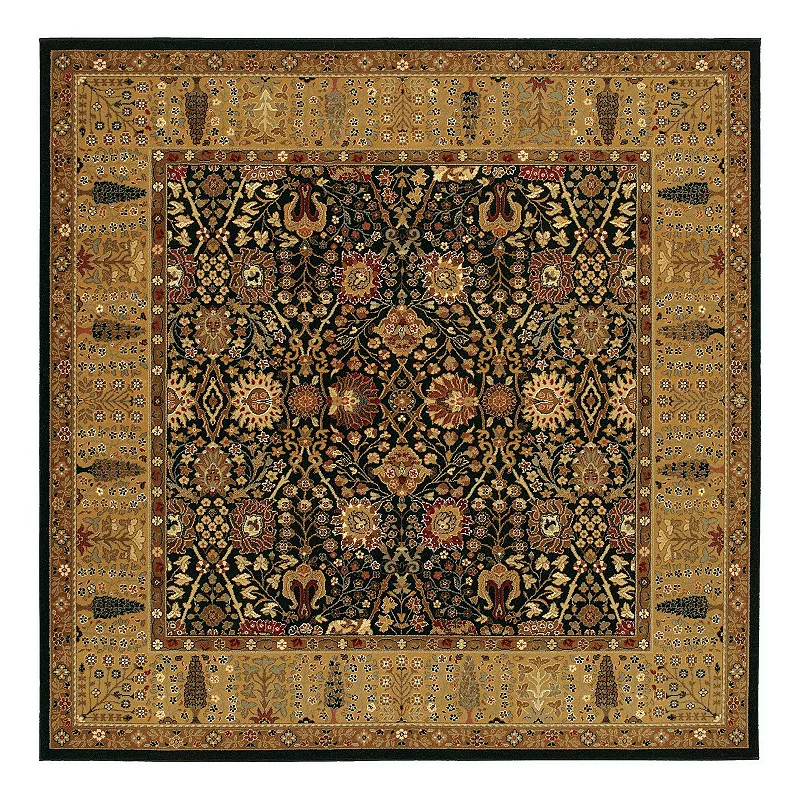 Couristan Royal Kashimar Cypress Garden Framed Floral Wool Rug