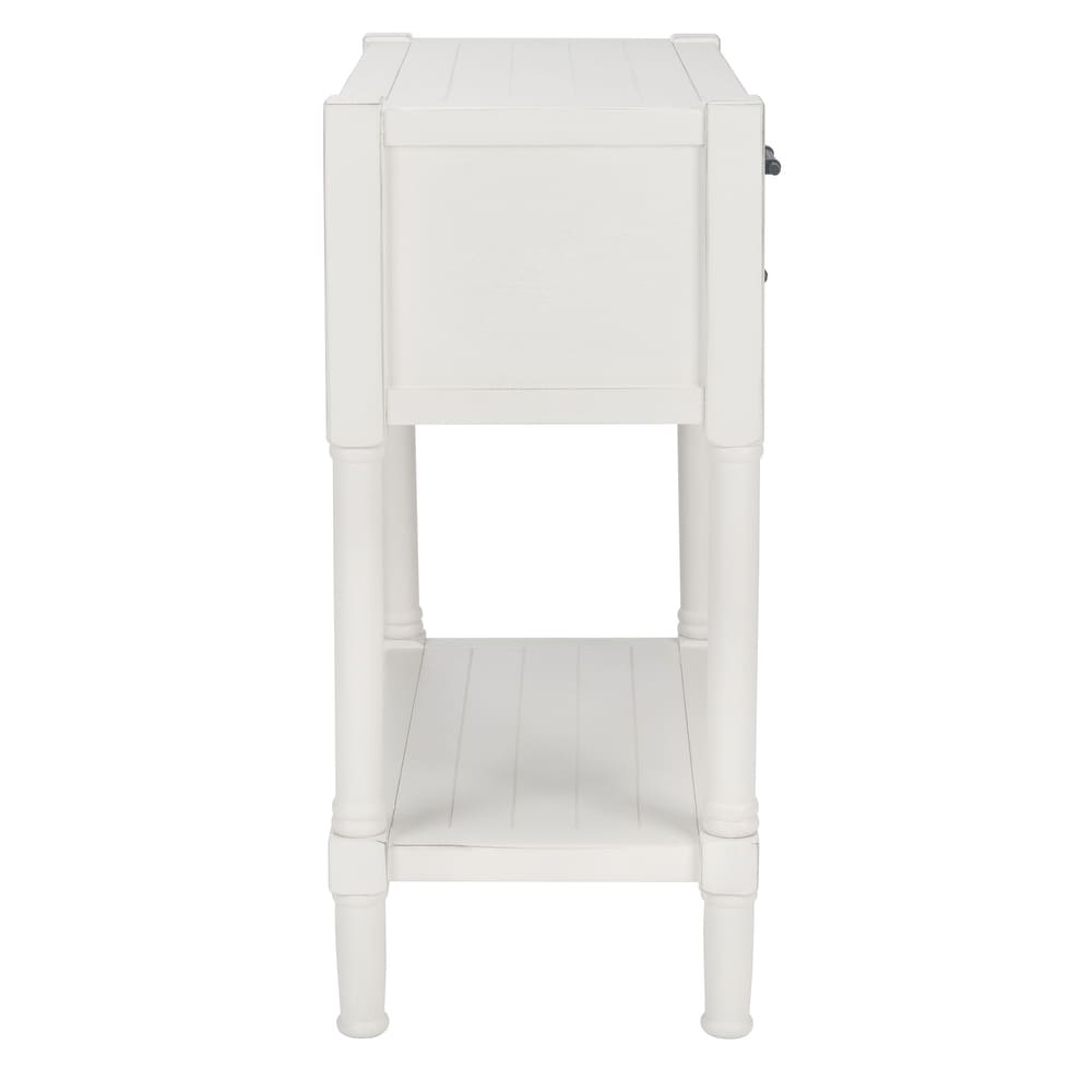 SAFAVIEH Filbert Distressed White 3 Drawer Console Table   23.5\