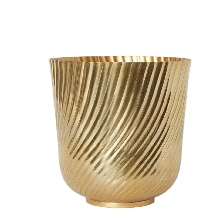 Striped Designer Planter Home Indoor Outdoor Garden Usage Customized Logo Metal Planter Supplier by India