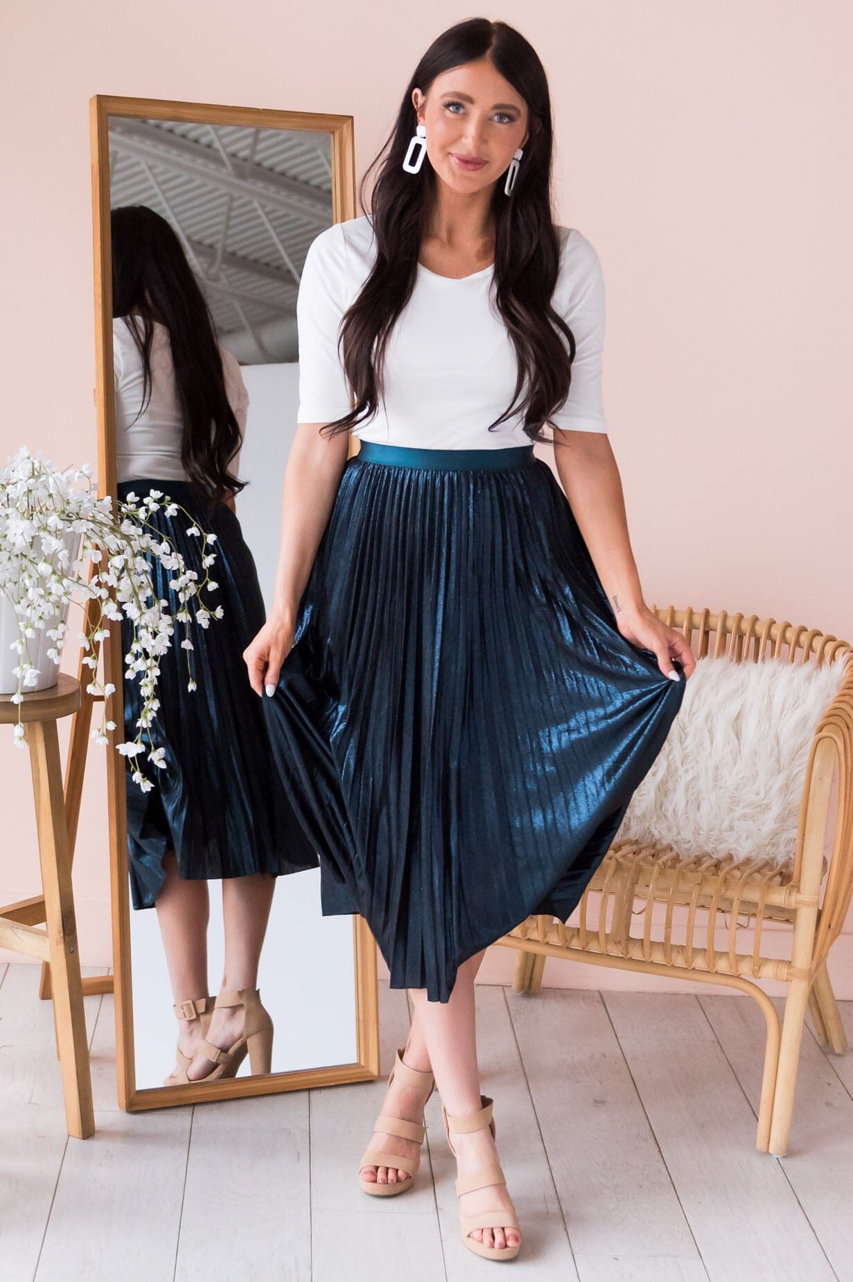 Shine Bright Darling Modest Pleat Skirt