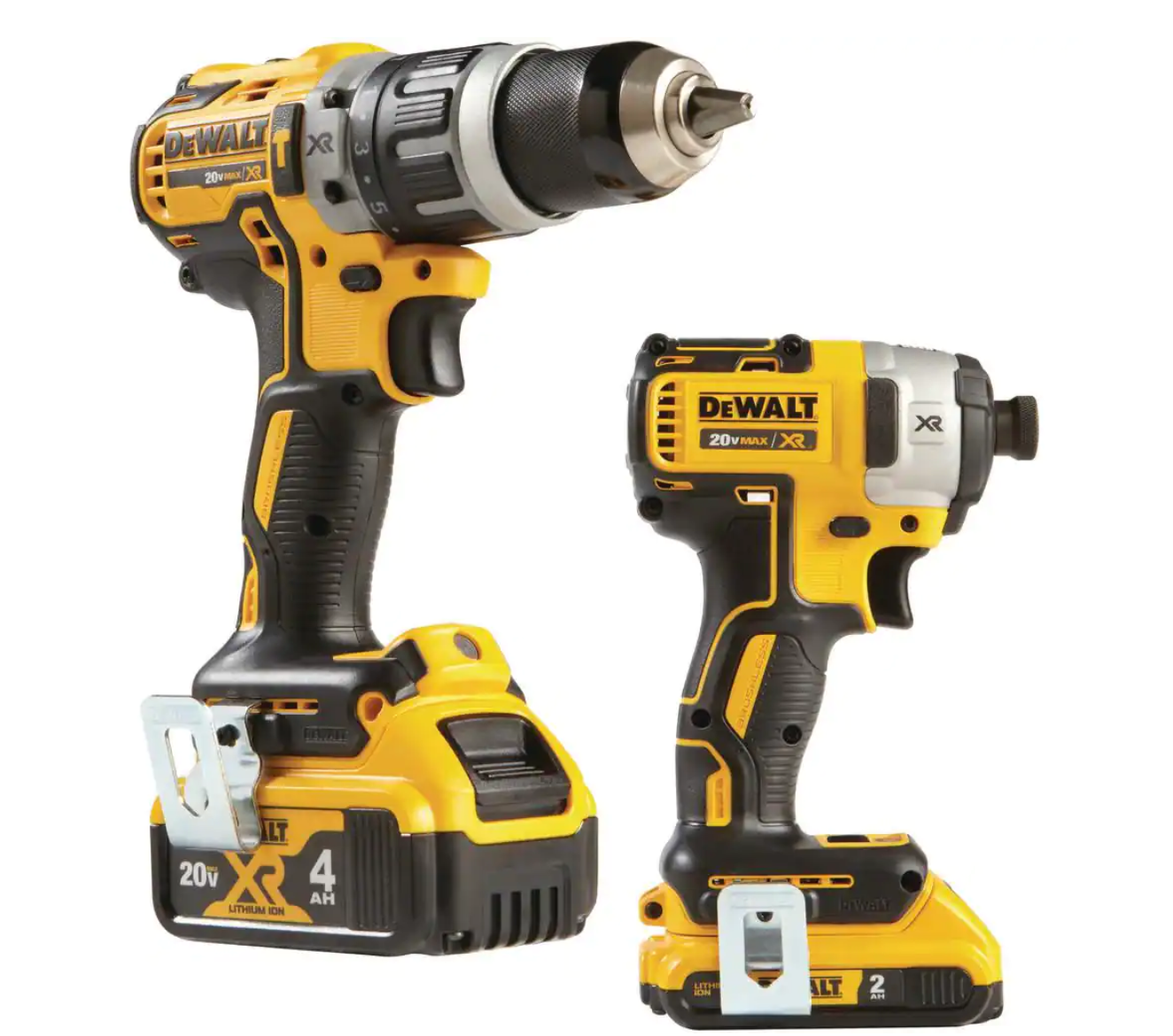 DEWALT DCK287D1M1 20-Volt MAX XR Cordless Brushless Hammer Drill/Impact Combo Kit (2-Tool) with (1) 4.0Ah Battery and (1) 2.0Ah Battery