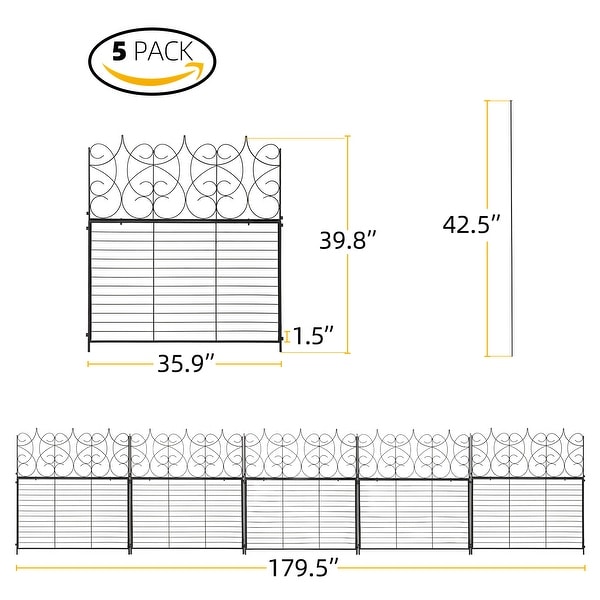 8 Pack Decorative Garden Fence Outdoor 26.2