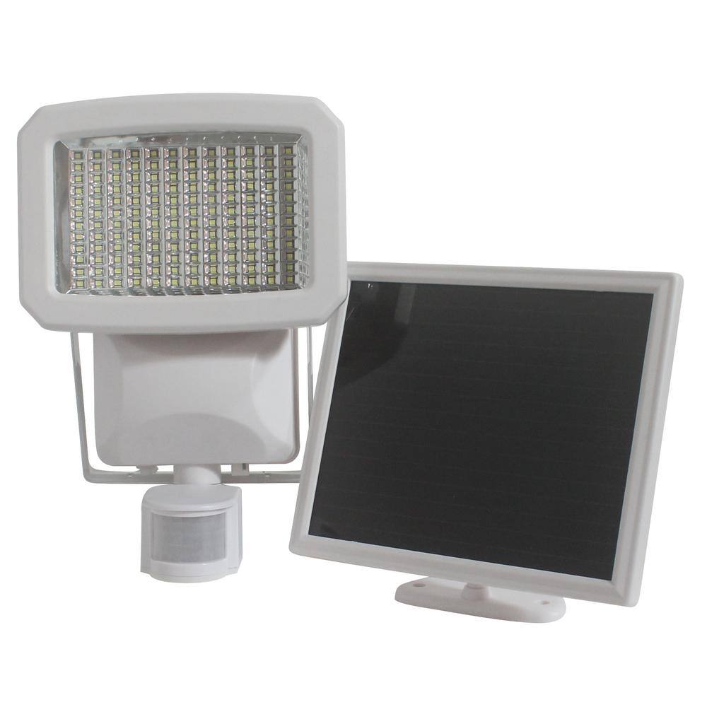 NATURE POWER Outdoor 144-LED Solar Powered Motion Activated Security Light in White (2-Pack) 22267