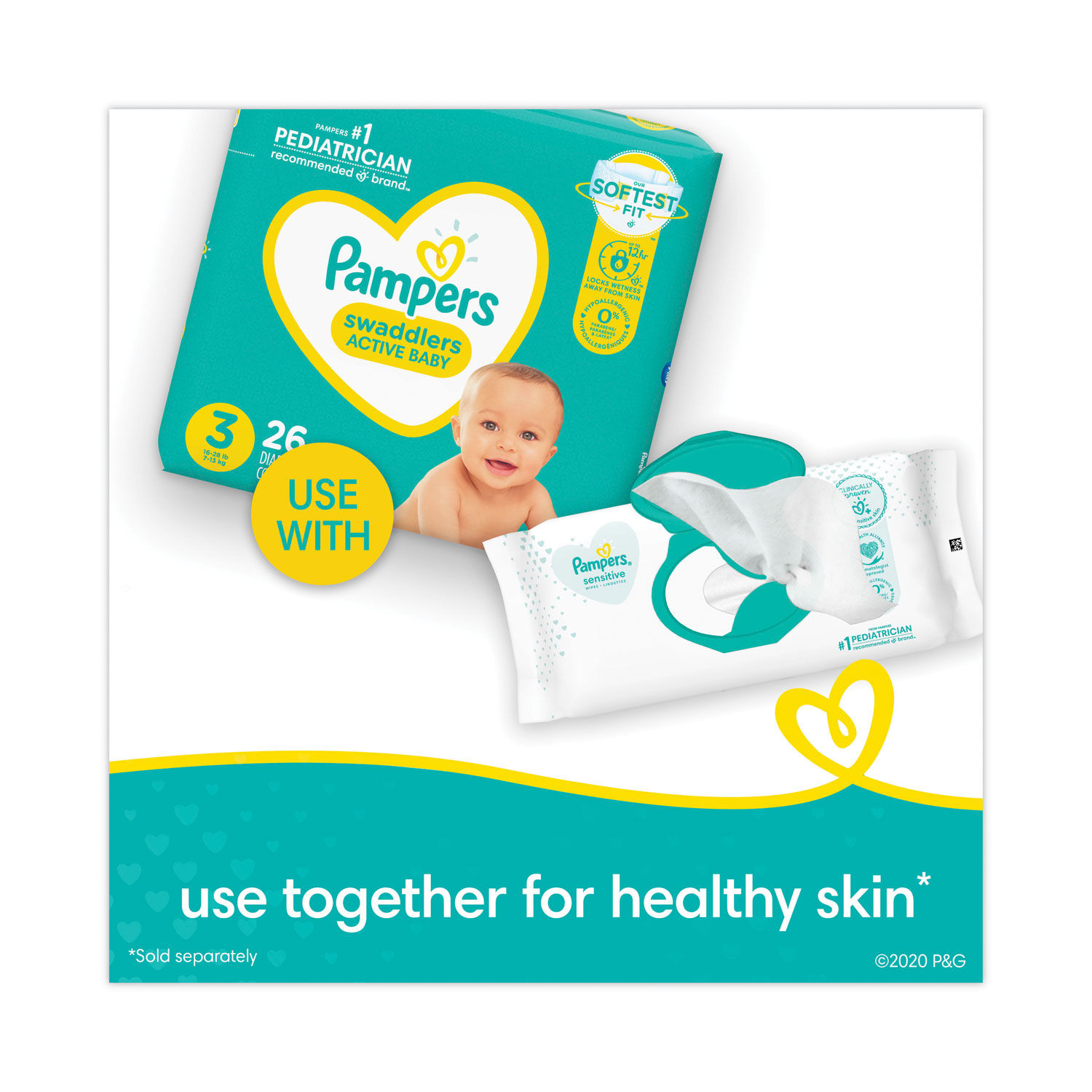 Sensitive Baby Wipes by Pampersandreg; PGC87076