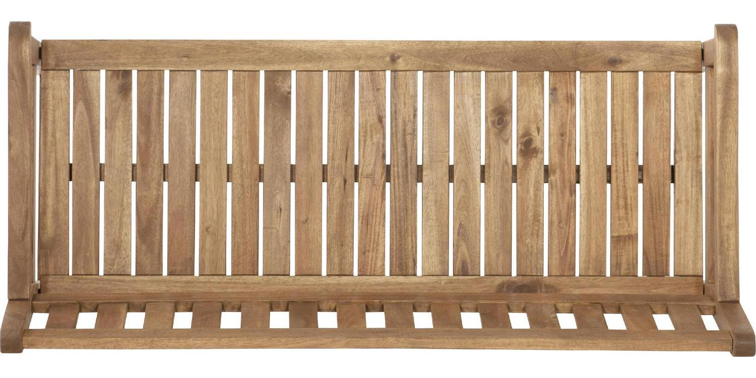 Linon Catalan Indoor/Outdoor Bench， 17 Seat Height， Acorn Brown Finish