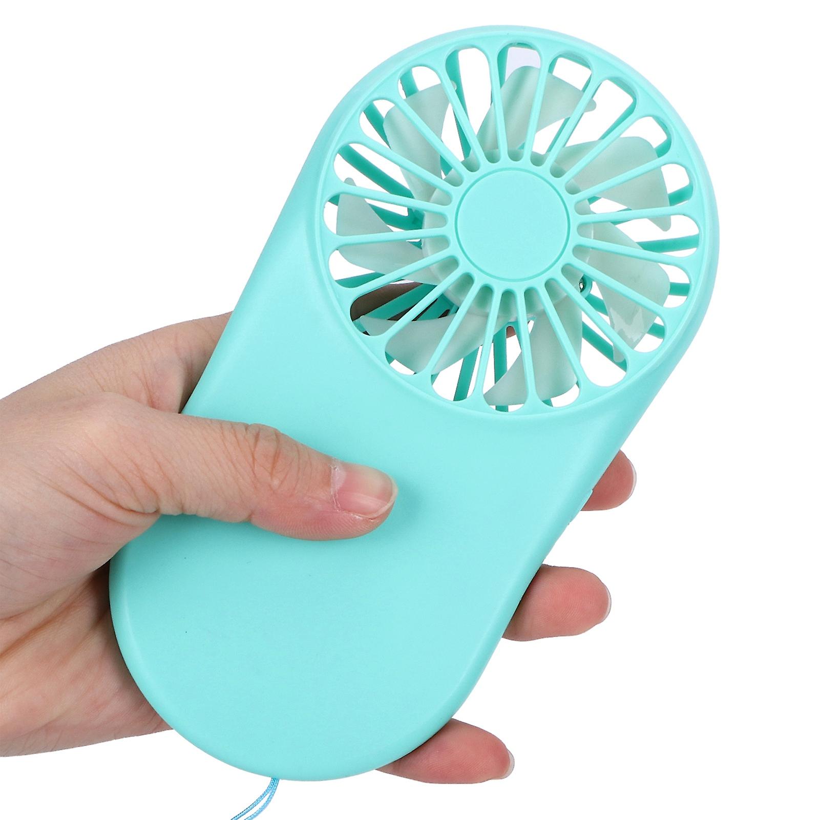 Mini Pocket Fan With 3 Speed Adjustment Outdoor Travel Portable Usb Charging Fan Blue