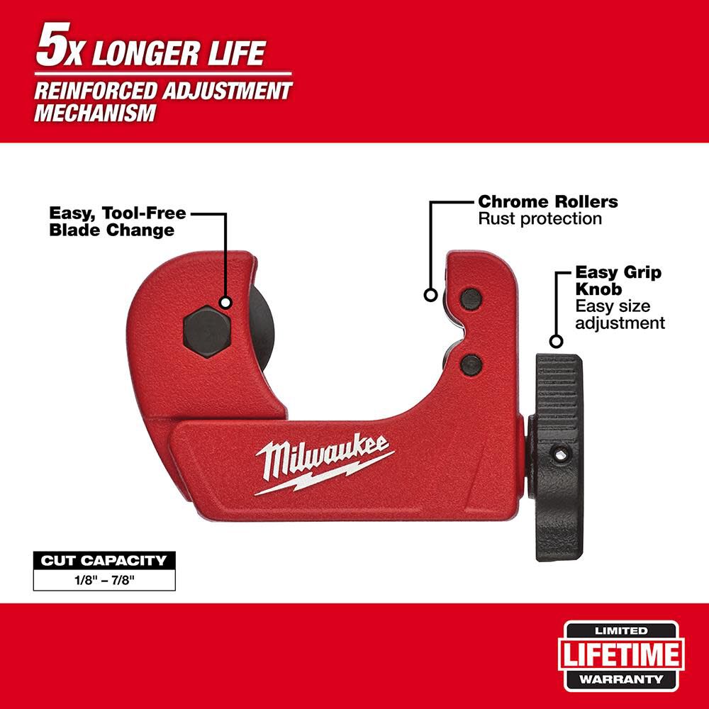 Milwaukee 3/4 in. Mini Copper Tubing Cutter 48-22-4258 from Milwaukee