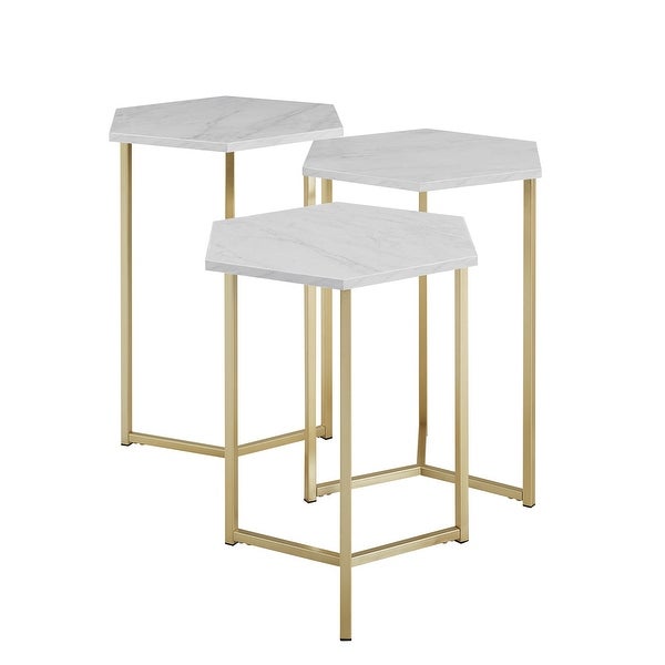 Middlebrook Linder Hex Nesting Tables， Set of 3