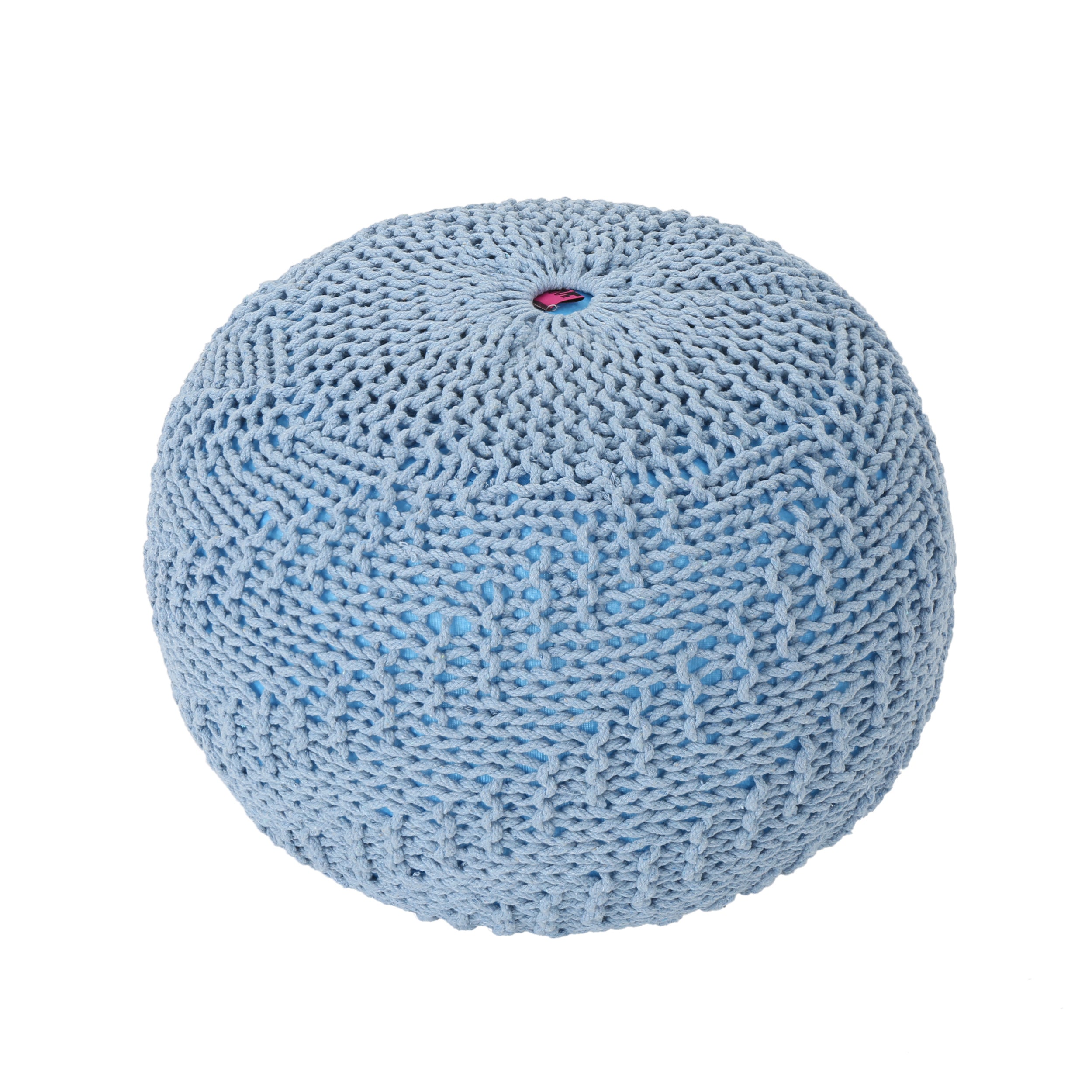 Beryl Knitted Cotton Pouf