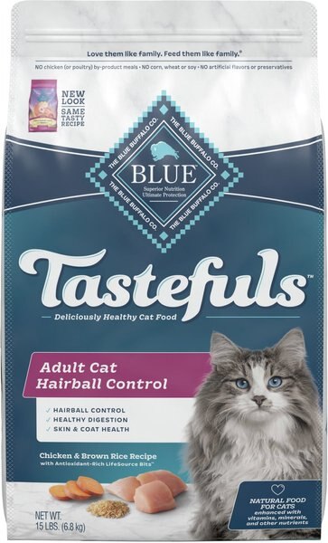 Blue Buffalo Tastefuls Hairball Control Natural Chicken and Brown Rice Recipe Adult Dry Cat Food