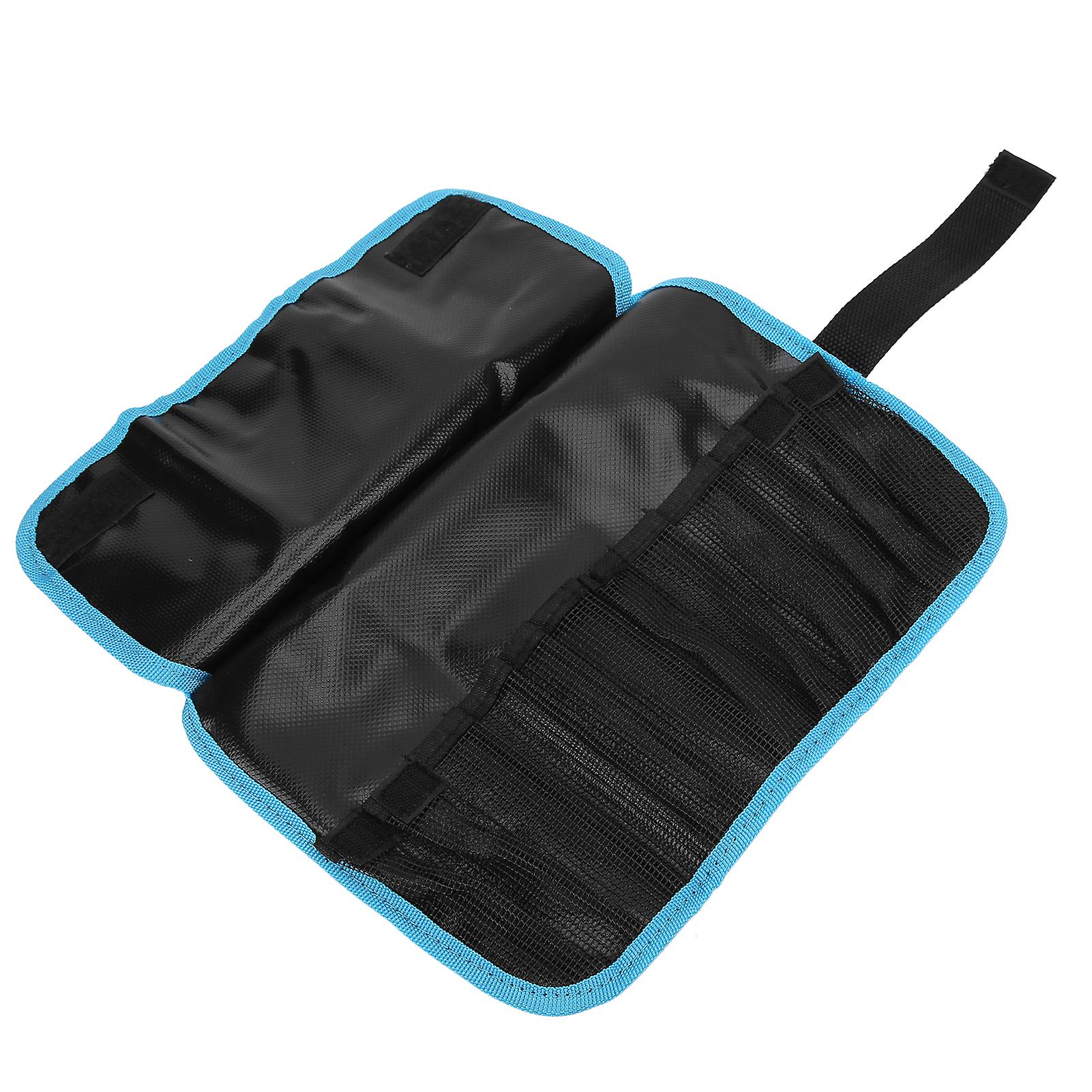 Lure Iron Plate Fish Storage Bag Reel Type Iron Plate Bag Waterproof Convenient Foldableblue Border