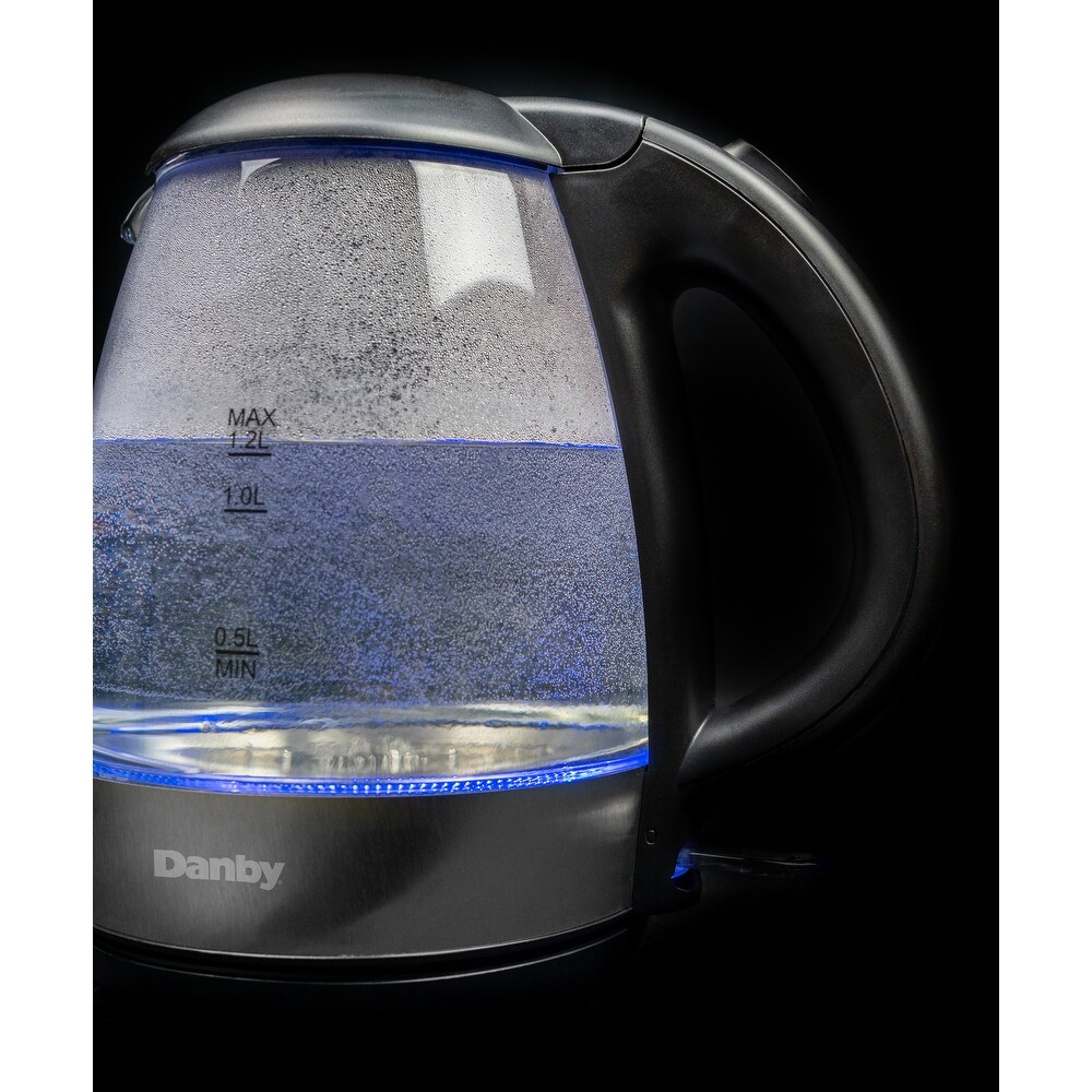 Danby 1.2L Glass Kettle in Black