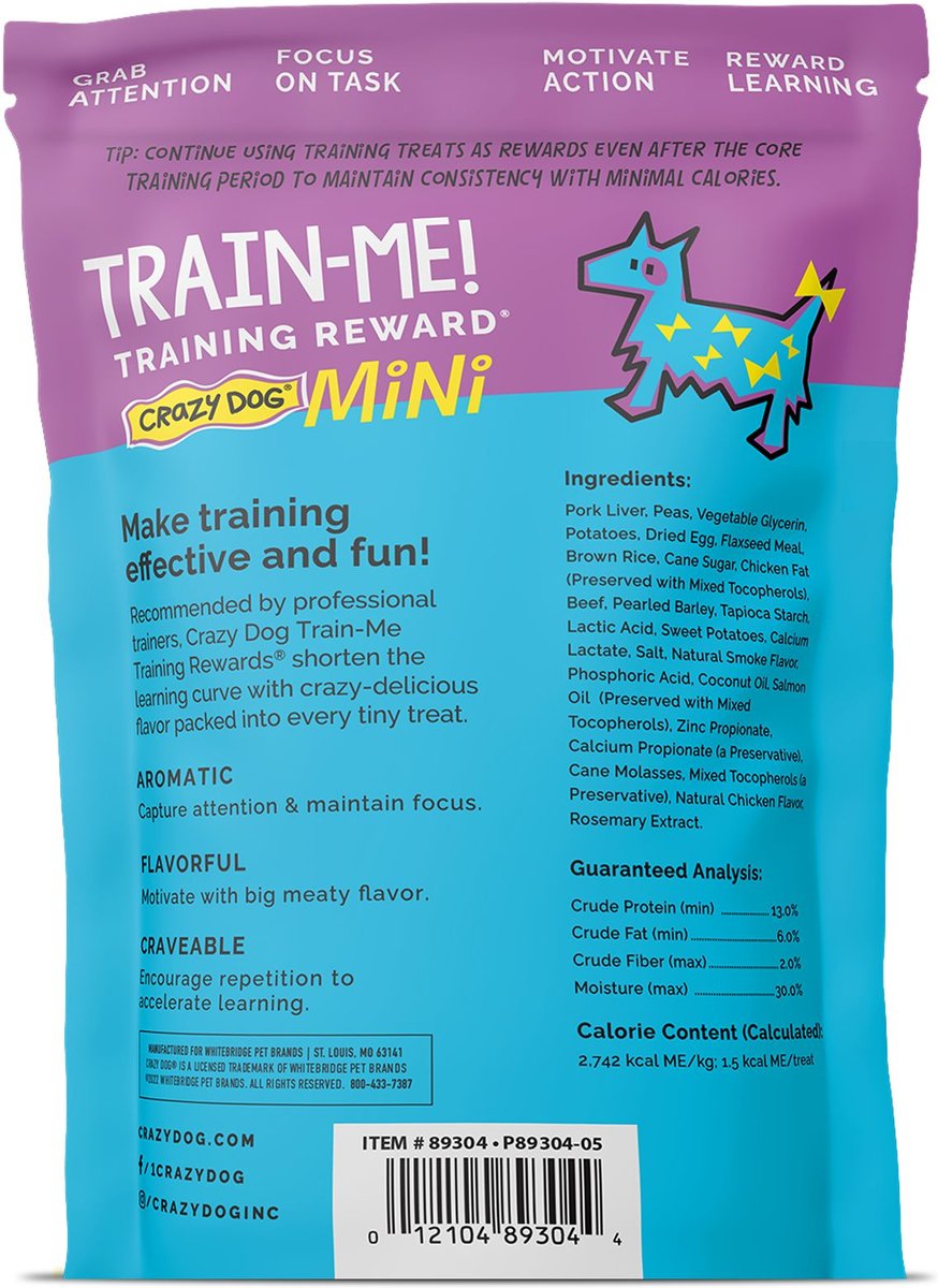 Crazy Dog Train-Me! Minis Beef Flavor Dog Treats