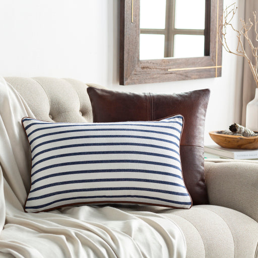 Charlize Striped Blue Pillow