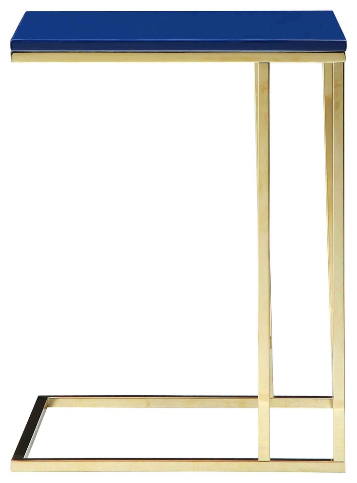 Gold Smash Tray Table   Contemporary   Side Tables And End Tables   by Pangea Home  Houzz