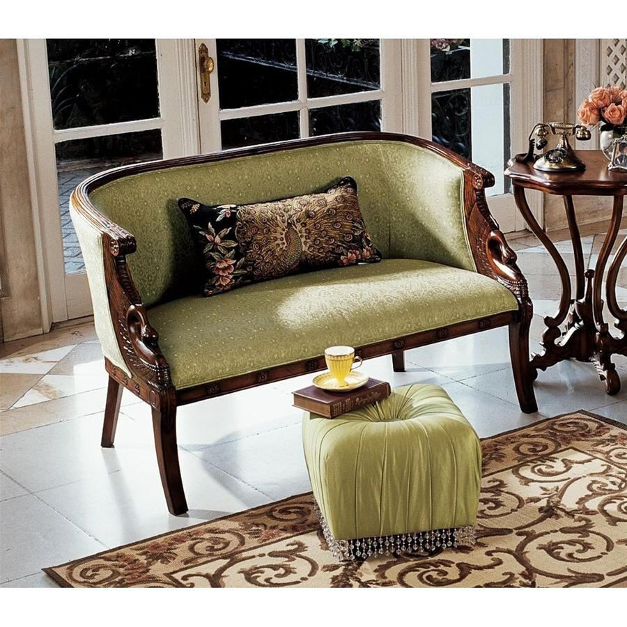 Design Toscano Due Cigno Settee   Cherry