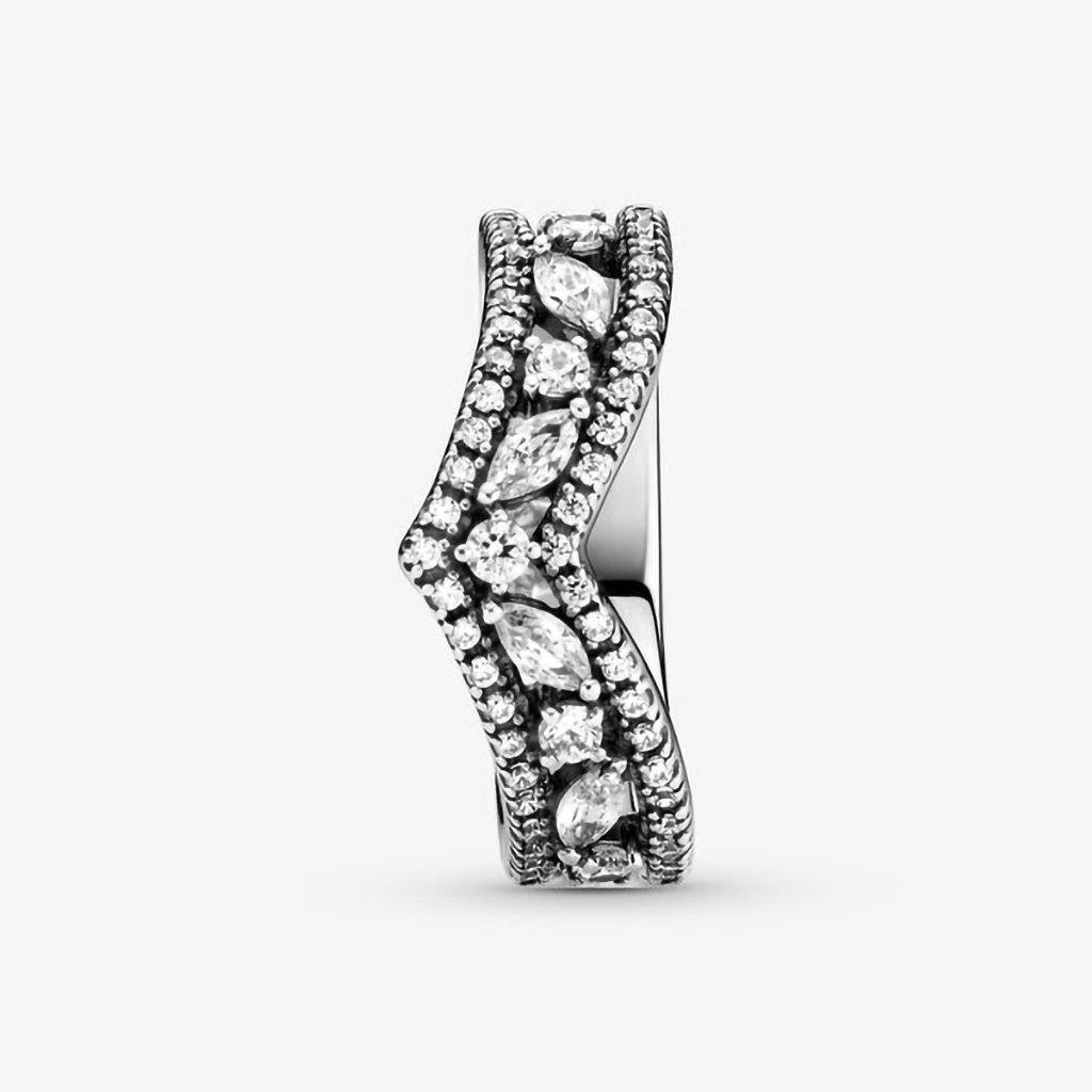 PANDORA  Sparkling Marquise Double Wishbone Ring