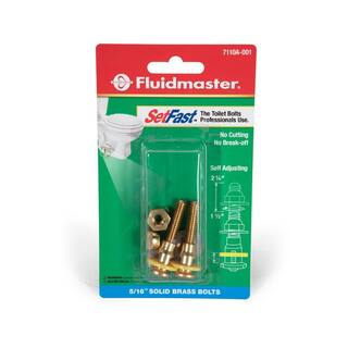 Fluidmaster SetFast 516 in. x 2-14 in. No Cut Brass Closet Toilet Bolt Kit 7110A-003-P5