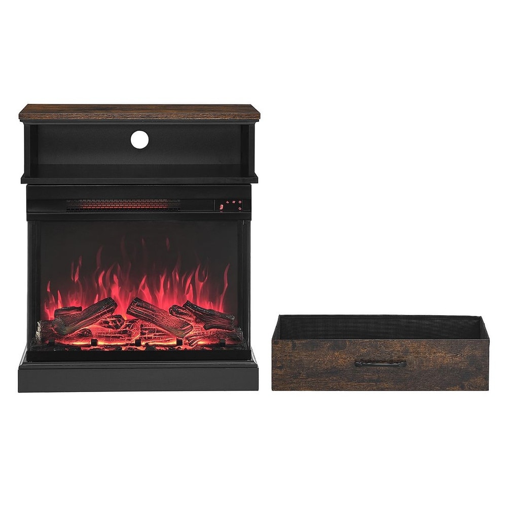 1500W Portable Electric Fireplace Heater with 400 Sq. Ft. Radius