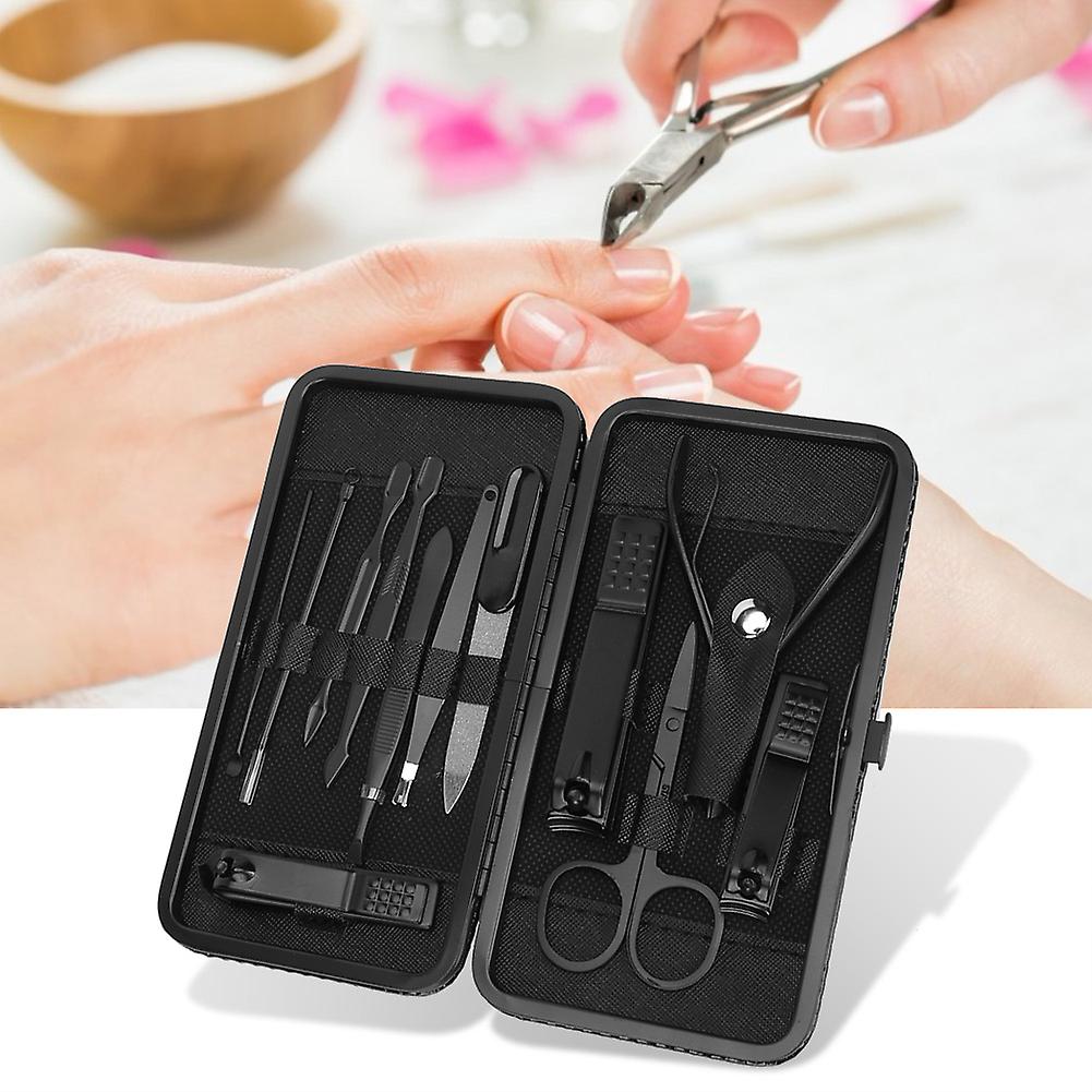 12pcs/set Stainless Steel Manicure Pedicure Nail Clipper Set Nail Grooming Kit For Men Women