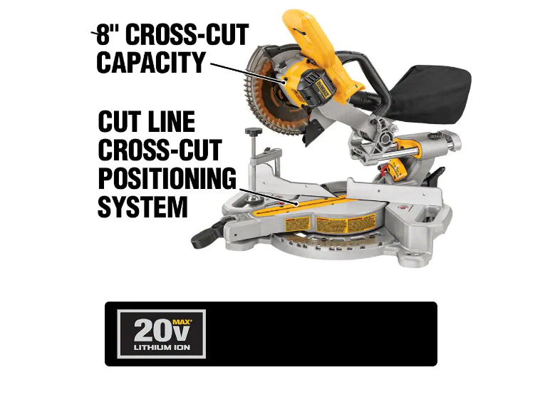 DEWALT DCS361M1 20-Volt MAX Cordless 7-1/4 in. Sliding Miter Saw with (1) 20-Volt Battery 4.0Ah