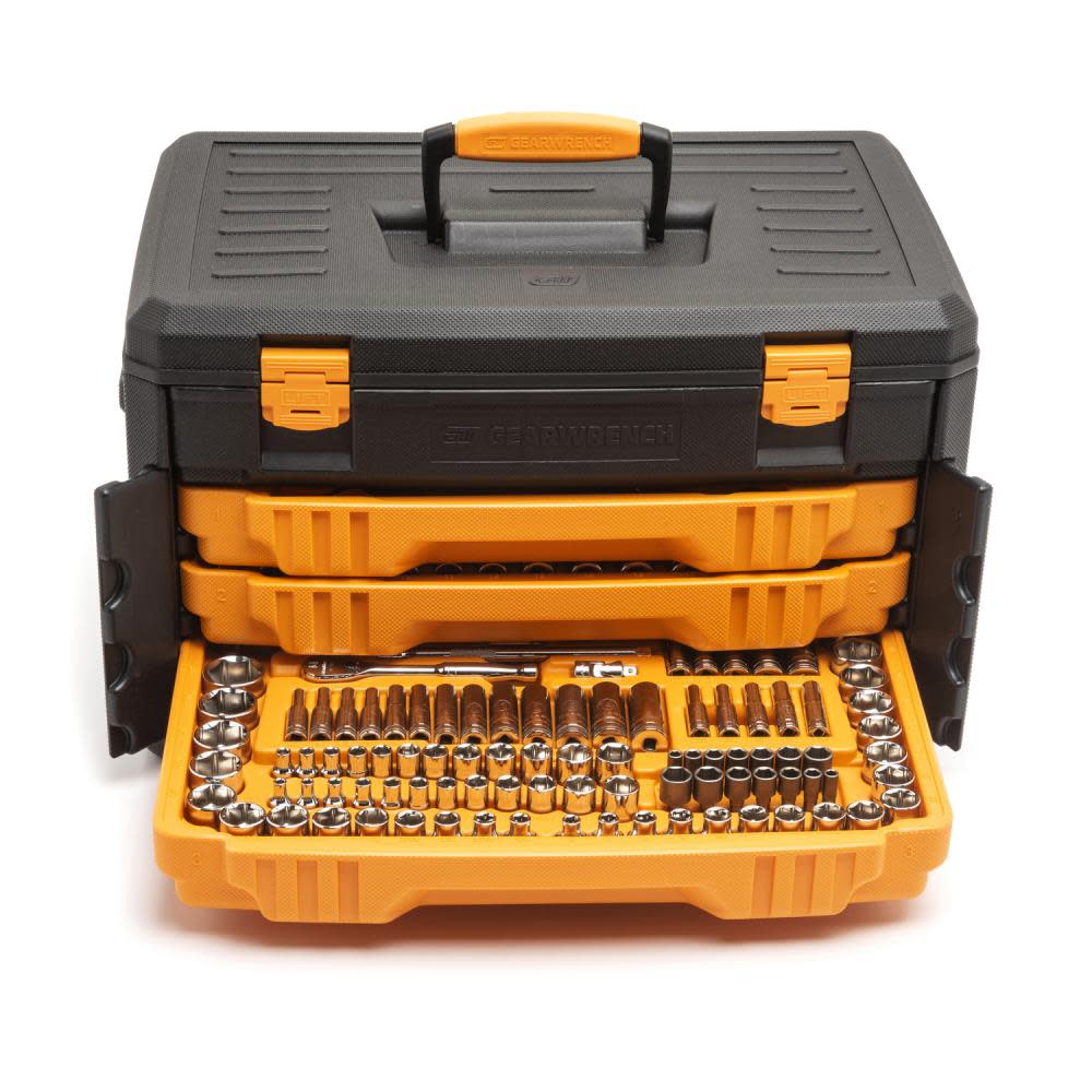 243 Pc. 6 Point Mechanics Tool Set in 3 Drawer Storage Box