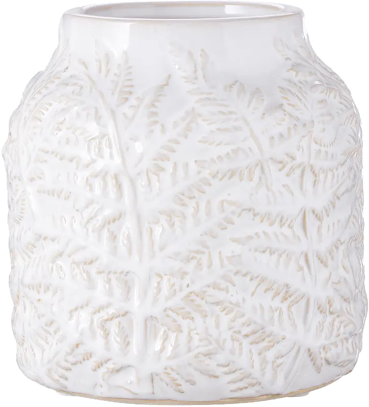 7 Inch Leaf Embossed Vase