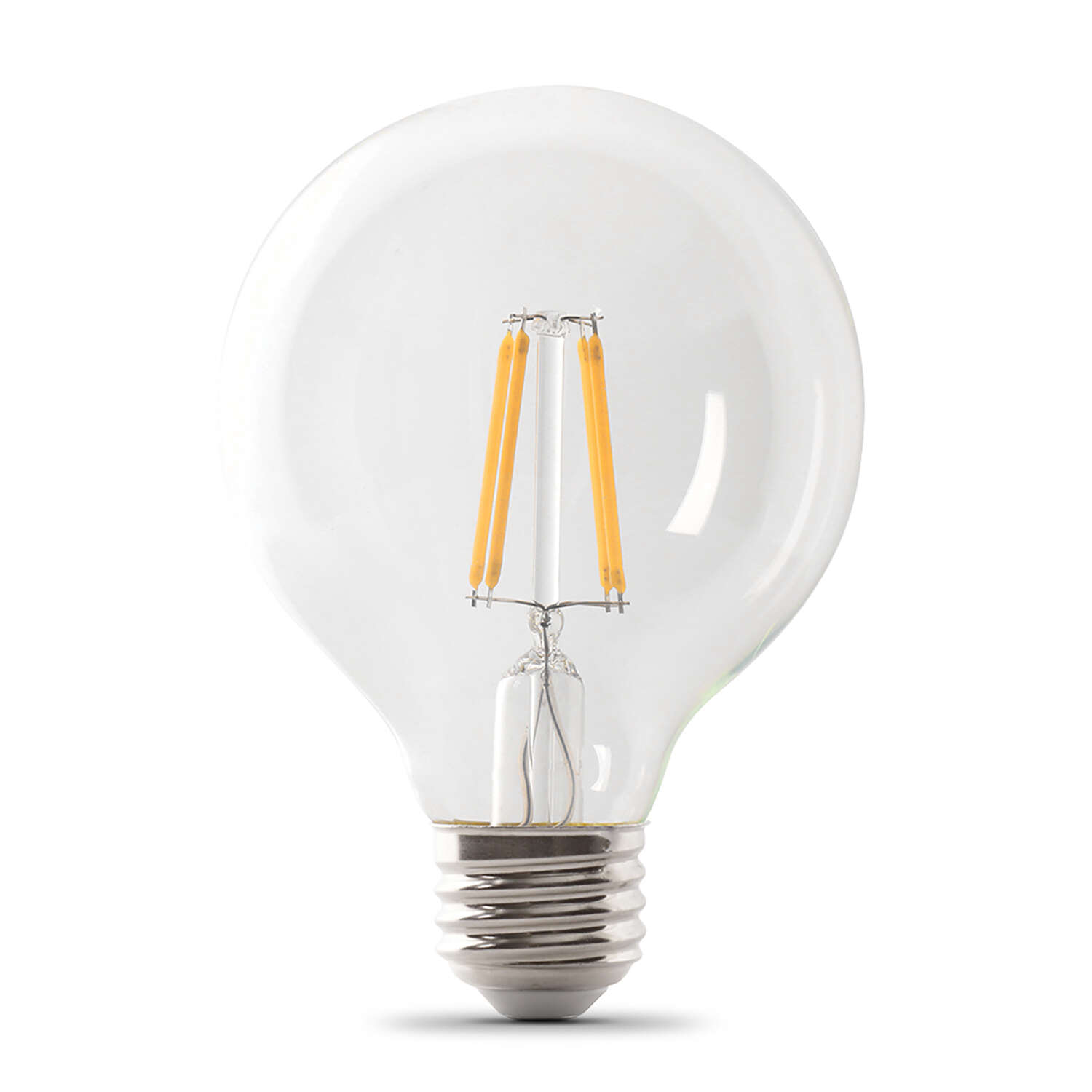 Feit Enhance G25 E26 (Medium) Filament LED Bulb Soft White 60 Watt Equivalence 1 pk