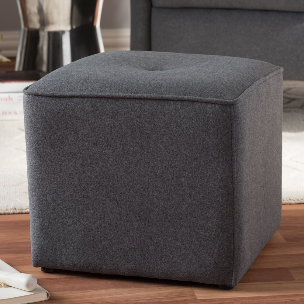 Contemporary Fabric Ottoman by Baxton Studio