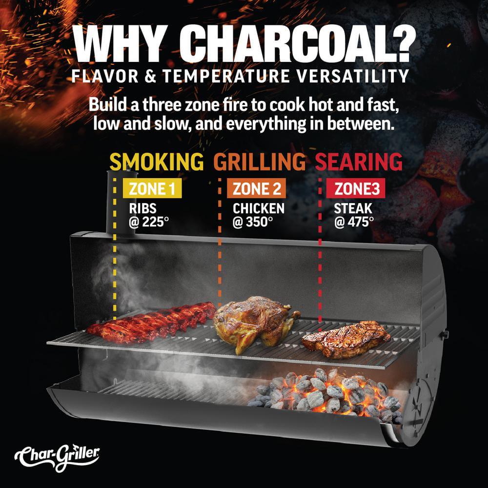 CharGriller Patio Pro Charcoal Grill in Black