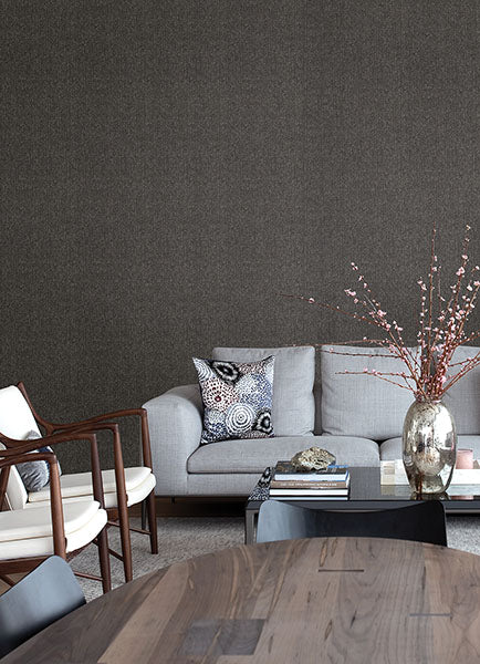 Nagano Black Distressed Texture Wallpaper from the Warner XI Collection