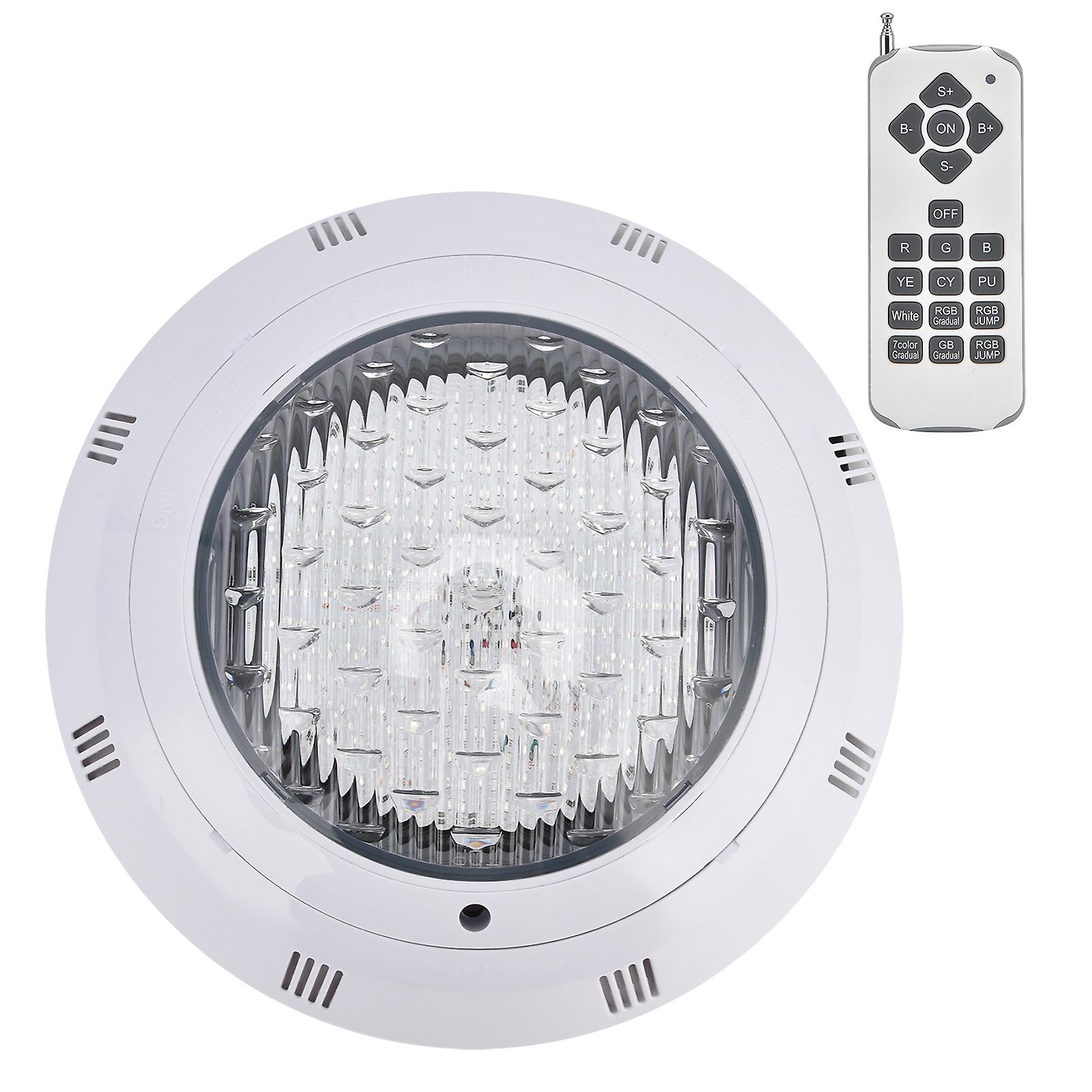 Waterproof LED Swimming Pool Light WallMounted RGB 18 Key Remote Control Underwater Light AC12V(18W 1800LM )