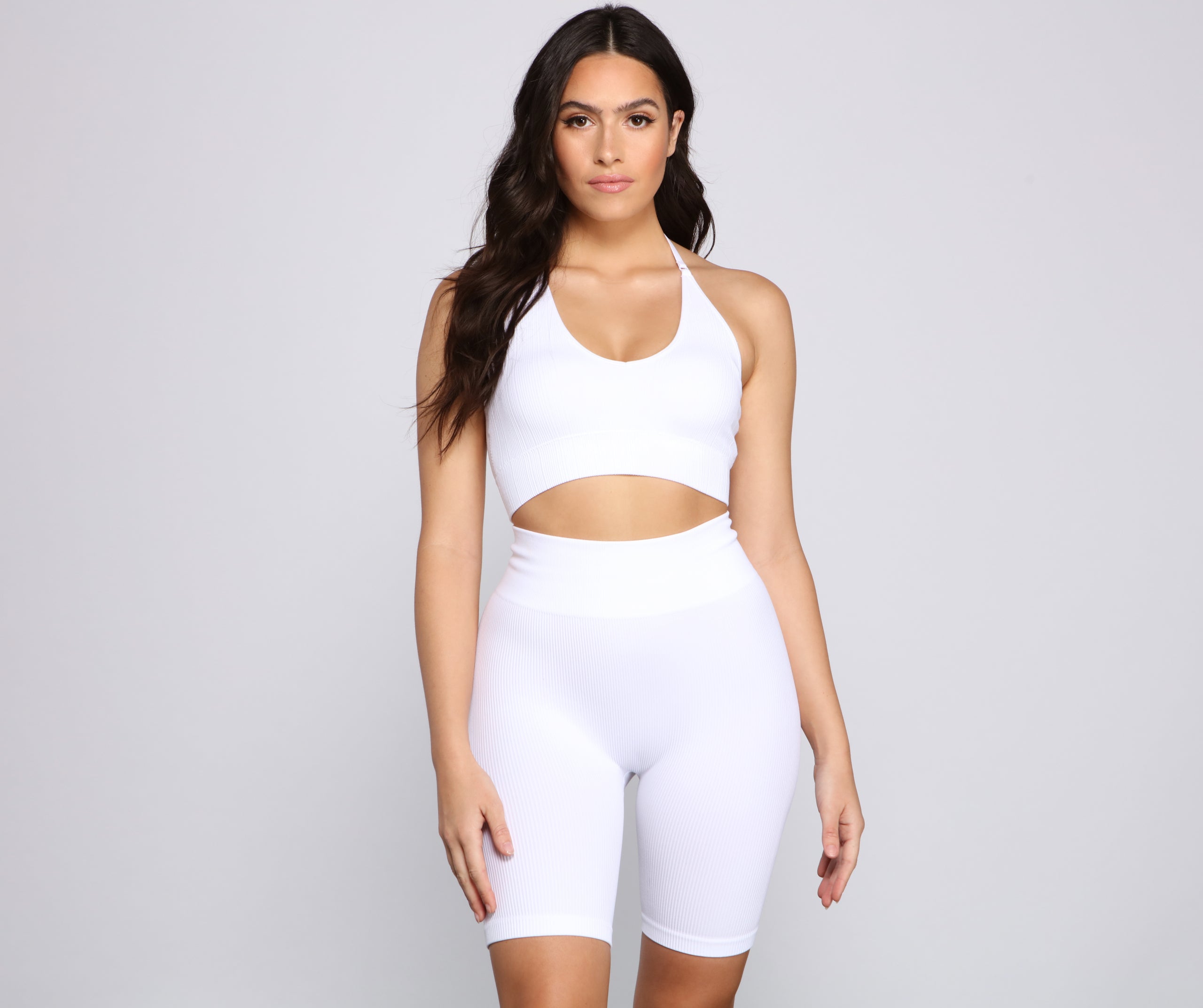 Sleek And Basic Ribbed Halter Top