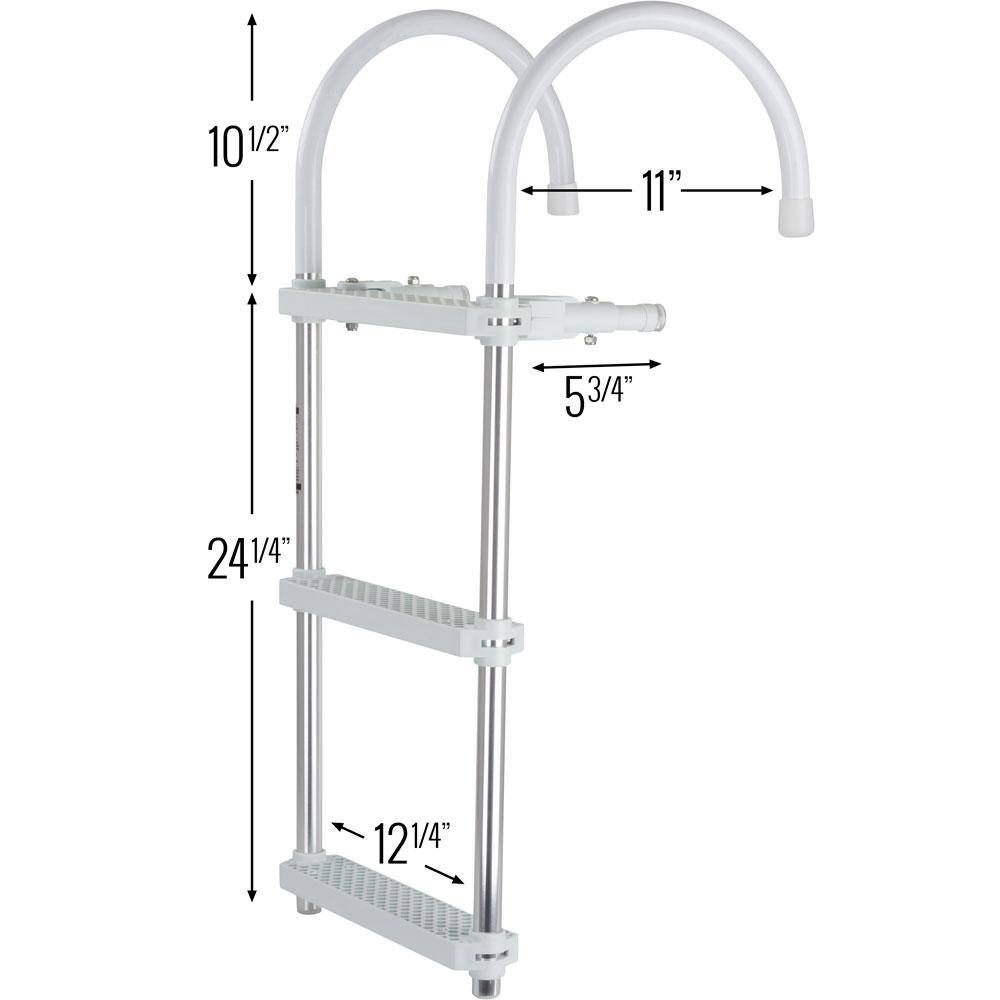 HARBOR MATE 300 lbs. 3-Step Pontoon Boat Boarding Ladder for Gunwale BoardingLadder3