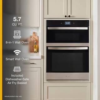 Whirlpool 30 in. Electric Wall Oven  Microwave Combo in Black Stainless Steel with PrintShield Finish with Air Fry WOEC7030PV