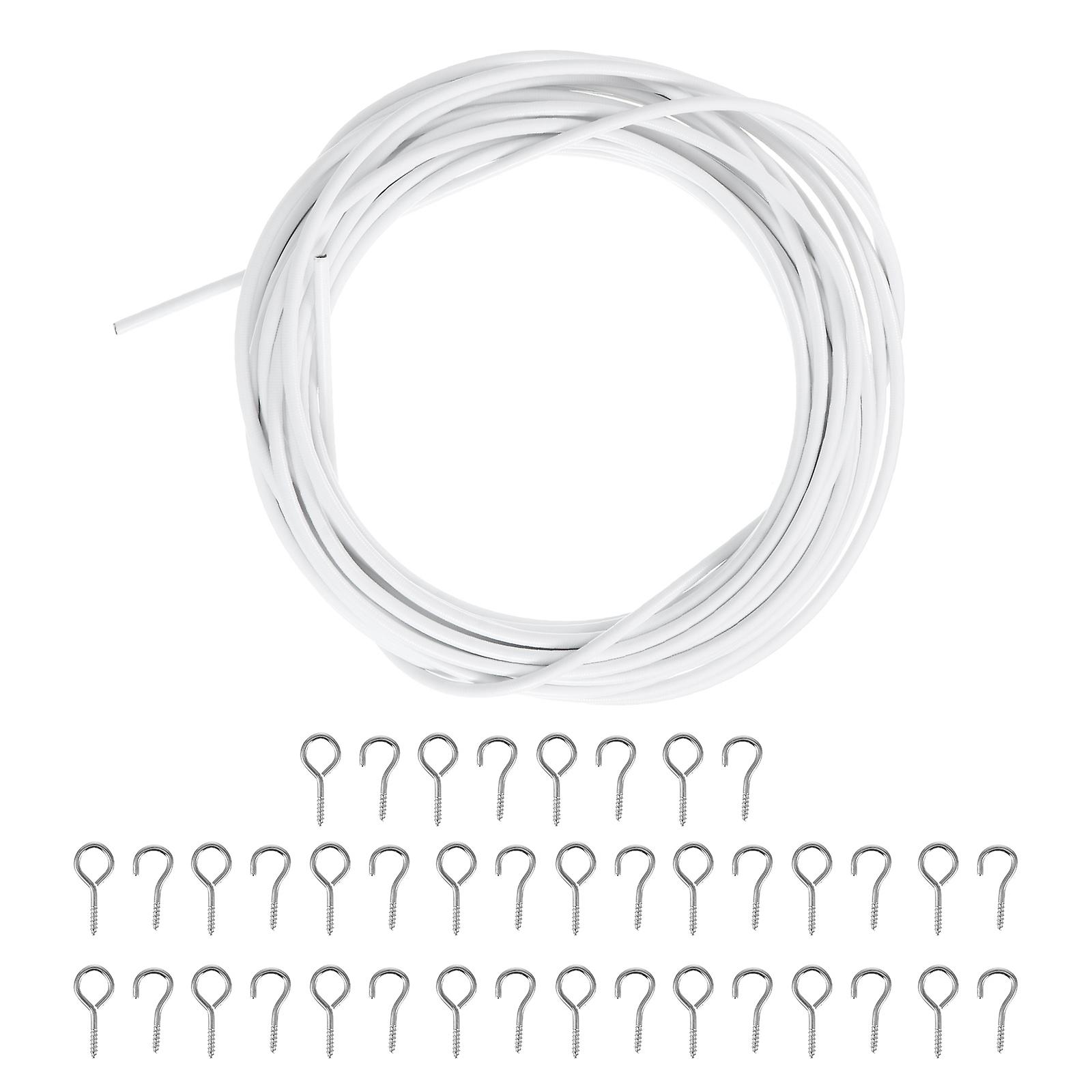 10 Meters Curtain String Curtain Cord Curtain Hanging Rope With 20pcs Hooks