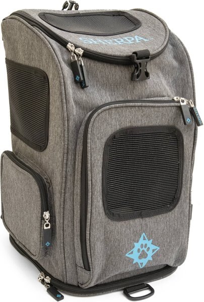 Sherpa Backpack Dog and Cat Carrier， Medium， Gray