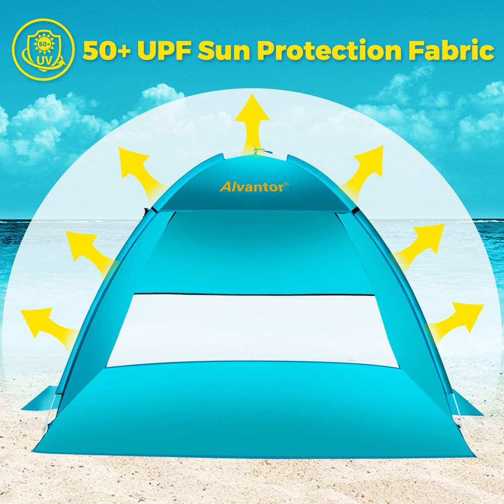 Beach Tents Coolhut Beach Umbrella Outdoor Sun Shelter Cabana Pop-Up UV50+ Sun shade by Alvantor