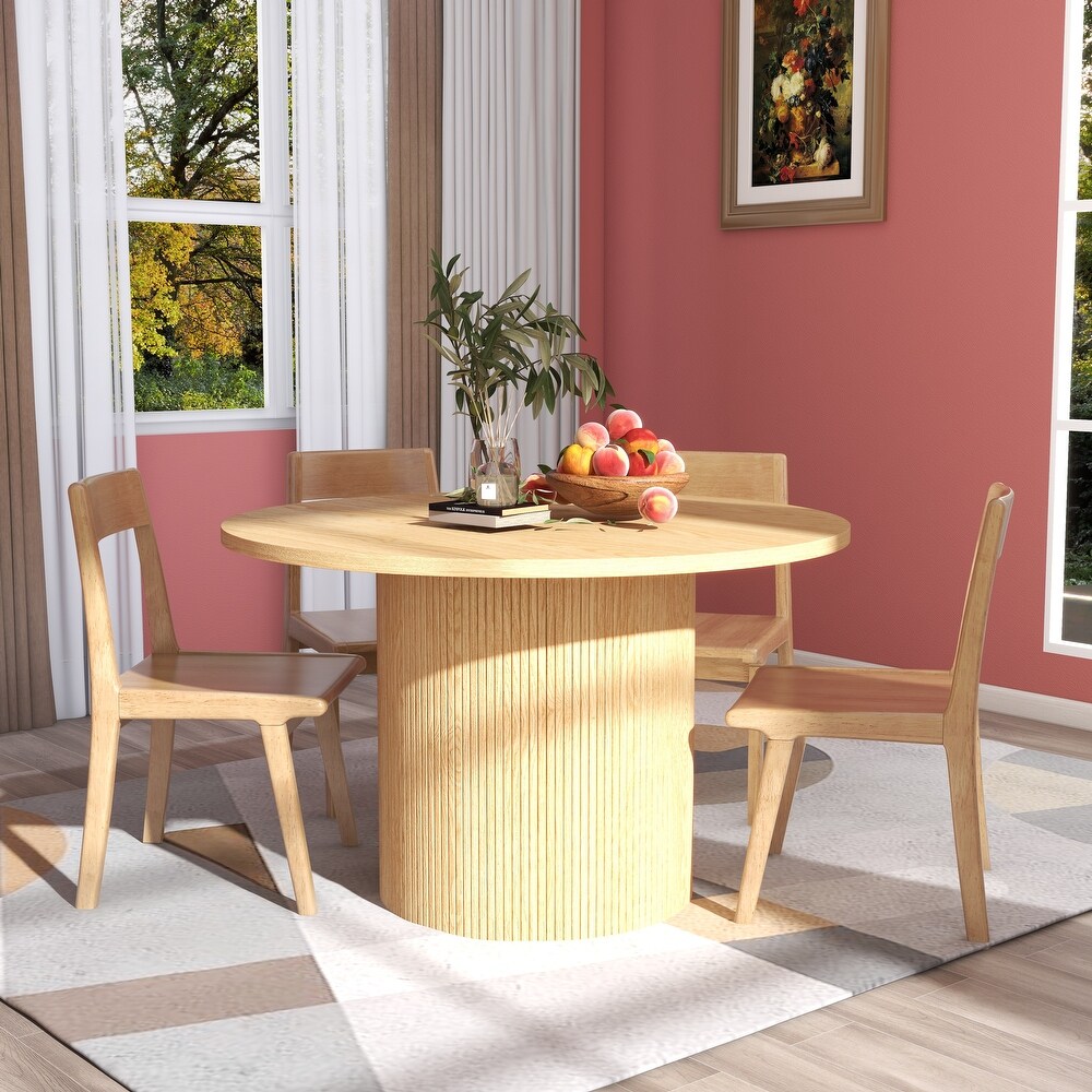 Round Kitchen Table Solid Wood Dining Table