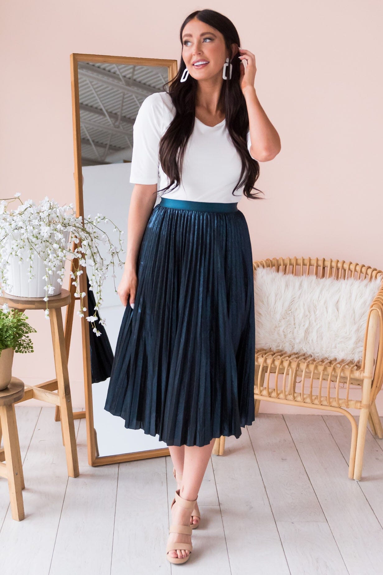 Shine Bright Darling Modest Pleat Skirt